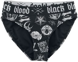 Bikiniunterteil mit Okkulten Symbolen, Black Blood by Gothicana, Bikini-Unterteil