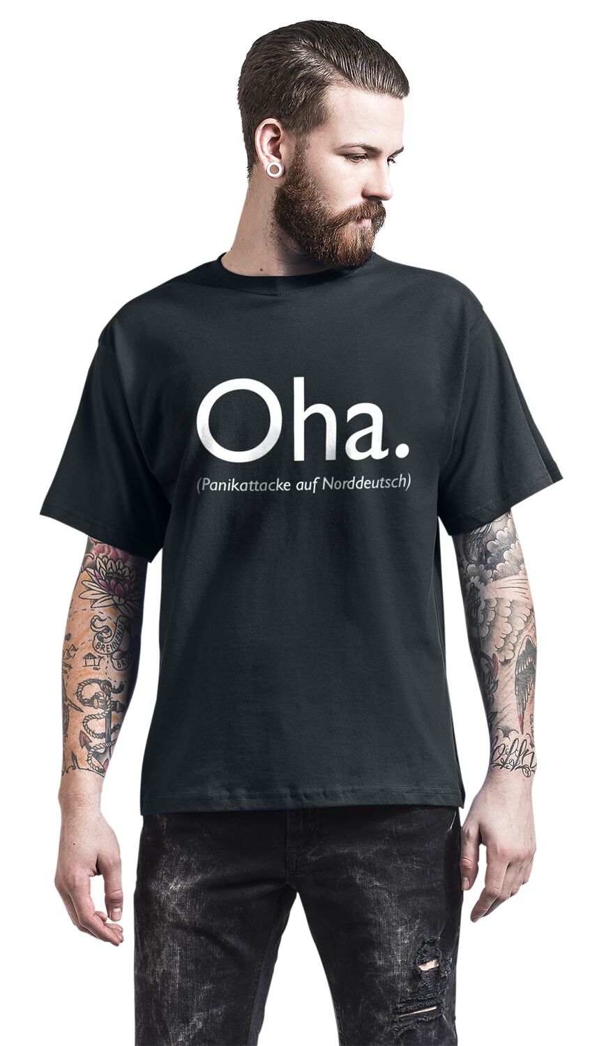 Oha. Panikattacke auf Norddeutsch | Sprüche T-Shirt | EMP
