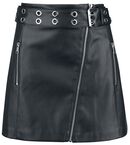 PU Asymetric Skirt, Forplay, Kurzer Rock