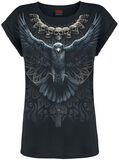 Raven Skull, Spiral, T-Shirt
