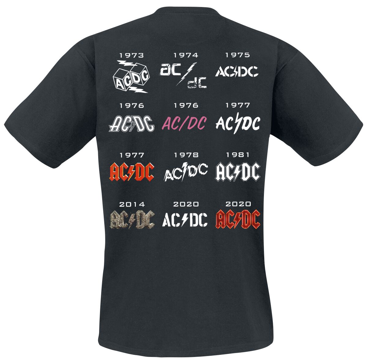 50 Years Logo History AC/DC TShirt EMP