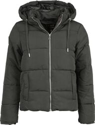 Zip Hooded Puffer Jacket, QED London, Winterjacke
