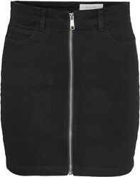 NMKleo HW Denim Skirt W Zip VI455BL, Noisy May, Kurzer Rock
