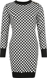 Chess Square Monochrome Knitted Dress, QED London, Kurzes Kleid