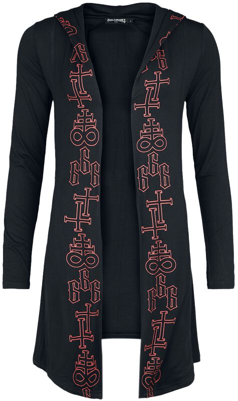 Cardigan with printed Symbols and large Backprint