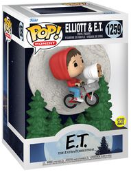 Elliot and E.T. Flying (Pop Moment) (Glow In The Dark) Vinyl Figur 1259, E.T. - Der Ausserirdische, Funko Pop!