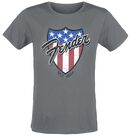 USA Wappen, Fender, T-Shirt