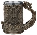 Bronze Drakkar Viking, Nemesis Now, Bierkrug