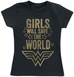 Kids - Girls Will Save World, Wonder Woman, T-Shirt