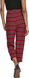 Ladies High Waist Checker Cropped Pants