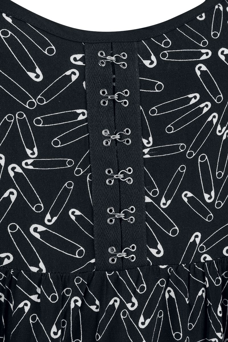 Safety Pin Dress Hell Bunny Langes Kleid EMP