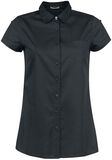 Roll Up Shirt, Black Premium by EMP, Bluse