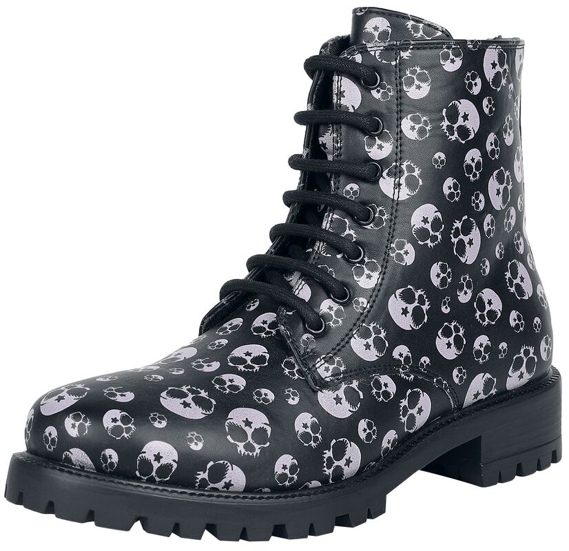 Boots with Skull Alloverprint