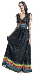Megan Fiesta Maxi Dress, Voodoo Vixen, Langes Kleid