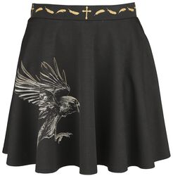 Gothicana X The Crow Skirt, Gothicana by EMP, Kurzer Rock