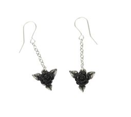 Black Rose Droppers, Alchemy Gothic, Ohrring
