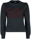 Sweatshirt mit Spitze, Black Premium by EMP, Sweatshirt
