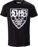 Wappen schwarz-weiß, VfB Stuttgart, T-Shirt