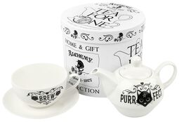 Purrfect Brew - Tea for One Set, Alchemy England, Teekanne