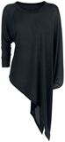 Knitted Asymmetric Sweater, Black Premium by EMP, Sweatshirt