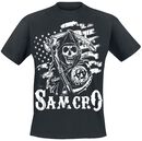 Samcro Reaper And Flag, Sons Of Anarchy, T-Shirt