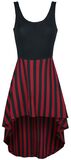 Vokuhila Stripe Dress, Gothicana by EMP, Mittellanges Kleid