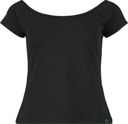 Cropped T-Shirt, Black Premium by EMP, T-Shirt