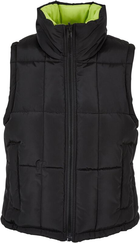 Ladies Reversible Cropped Puffer Vest