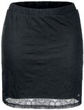 Skull Lace Skirt, Black Premium by EMP, Kurzer Rock