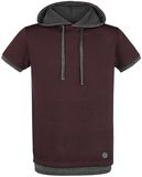 Hooded Layer Shirt, RED by EMP, T-Shirt