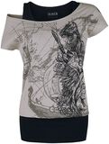 Double-Layer-T-Shirt mit detailreichem Frontprint, Black Premium by EMP, T-Shirt