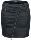 Waxed Skirt, Black Premium by EMP, Kurzer Rock
