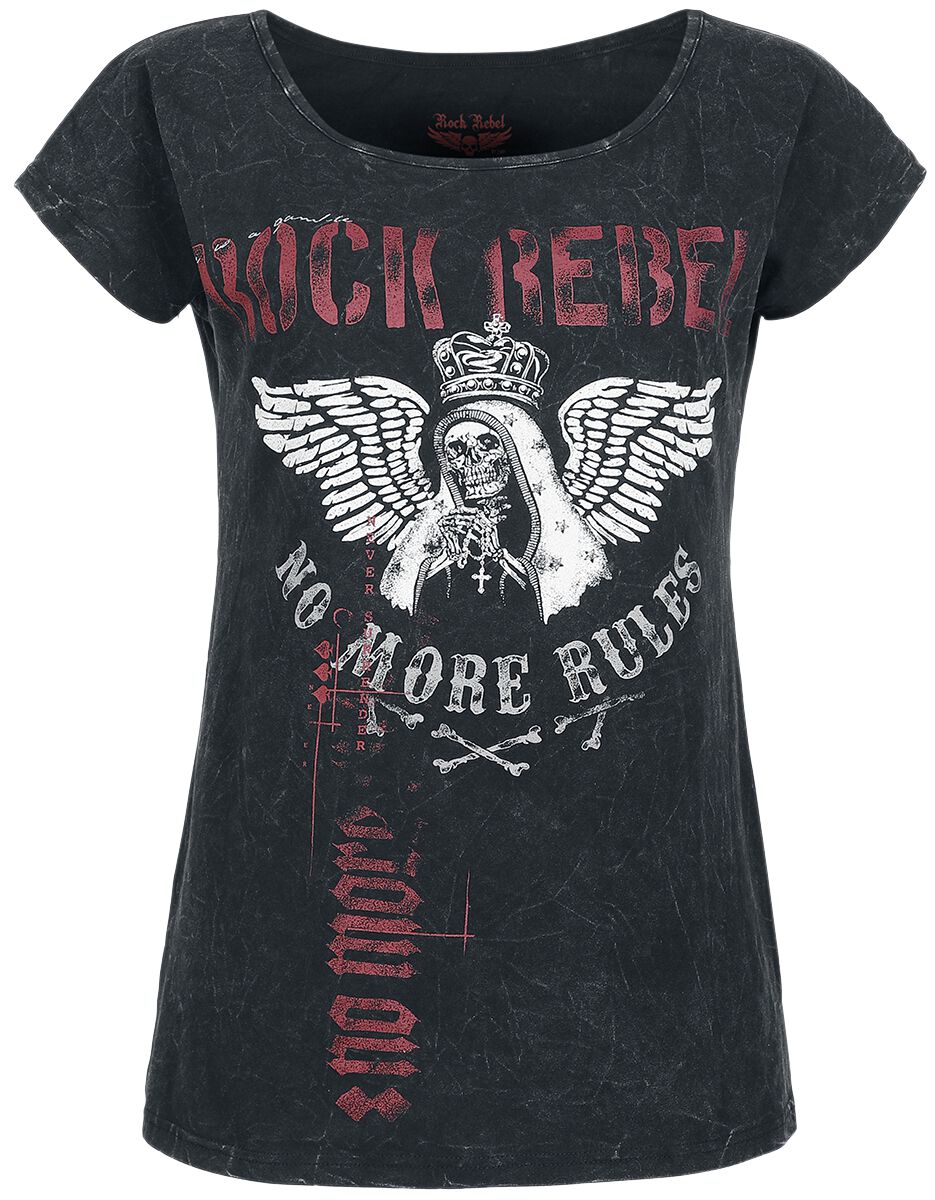T-Shirt mit großem Rock Rebel | | by Rebel EMP Frontprint Rock T-Shirt EMP