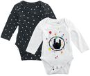 Doppelpack Baby Bodies mit Rockhand Print, EMP Stage Collection, Body