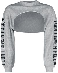 Cropped Sweatshirt mit Print