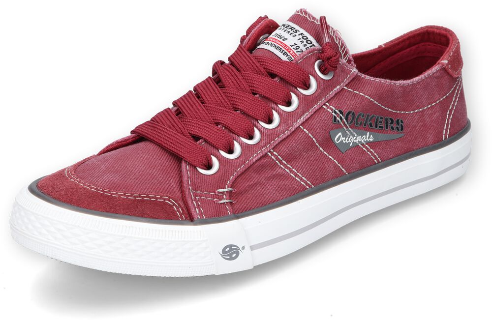 Washed Canvas Sneaker Red