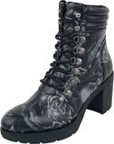 Boots mit Skull&Rosen-Print, Black Premium by EMP, Boot