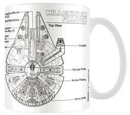 Millennium Falcon Sketch, Star Wars, Tasse