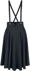 Toyin Black Herringbone Overall Skirt, Voodoo Vixen, Mittellanger Rock