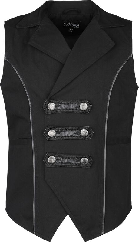 Vest with Faux Leather Straps