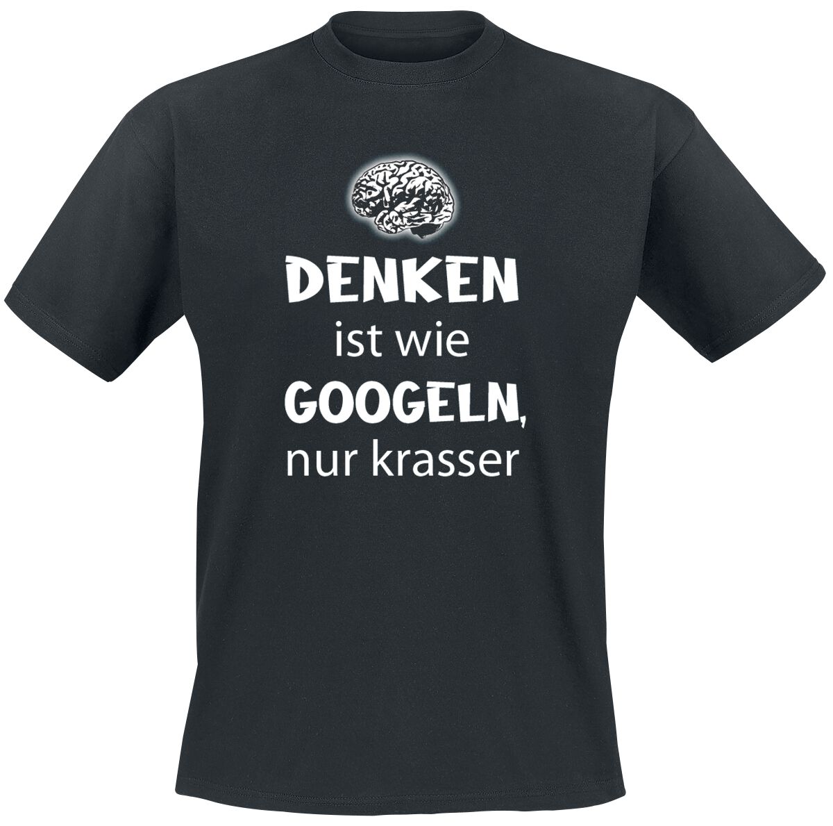 MoonWorks Fun-Shirt 'Denken Ist Wie Googeln Nur Krasser' - Herren T-Shirt
