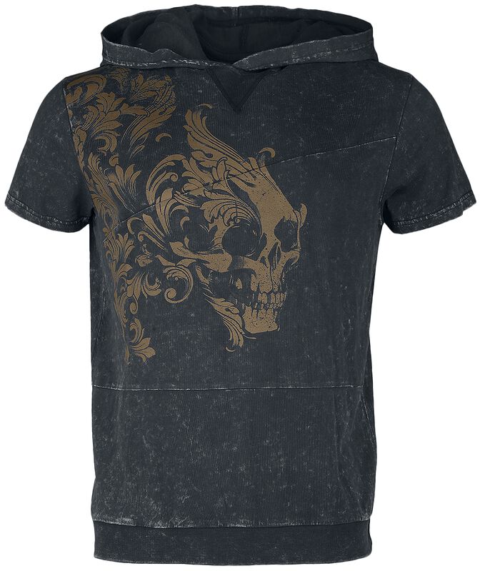 Hoody T-Shirt With Skull Print