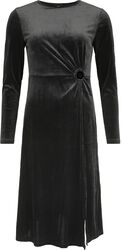 Velvet Keyhole Side Split Dress, QED London, Mittellanges Kleid