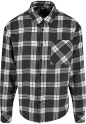 Boxy Dark Checked Shirt, Urban Classics, Langarmhemd