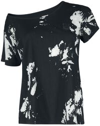 T-Shirt im Batik Look, Black Premium by EMP, T-Shirt