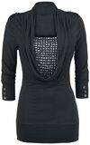 Studded Wide Collar, Black Premium by EMP, Langarmshirt