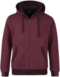 Hoody Jacket With Quilted Structure, RED by EMP, Kapuzenjacke