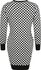 Chess Square Monochrome Knitted Dress