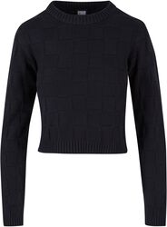 Ladies Check Knit Sweater, Urban Classics, Strickpullover