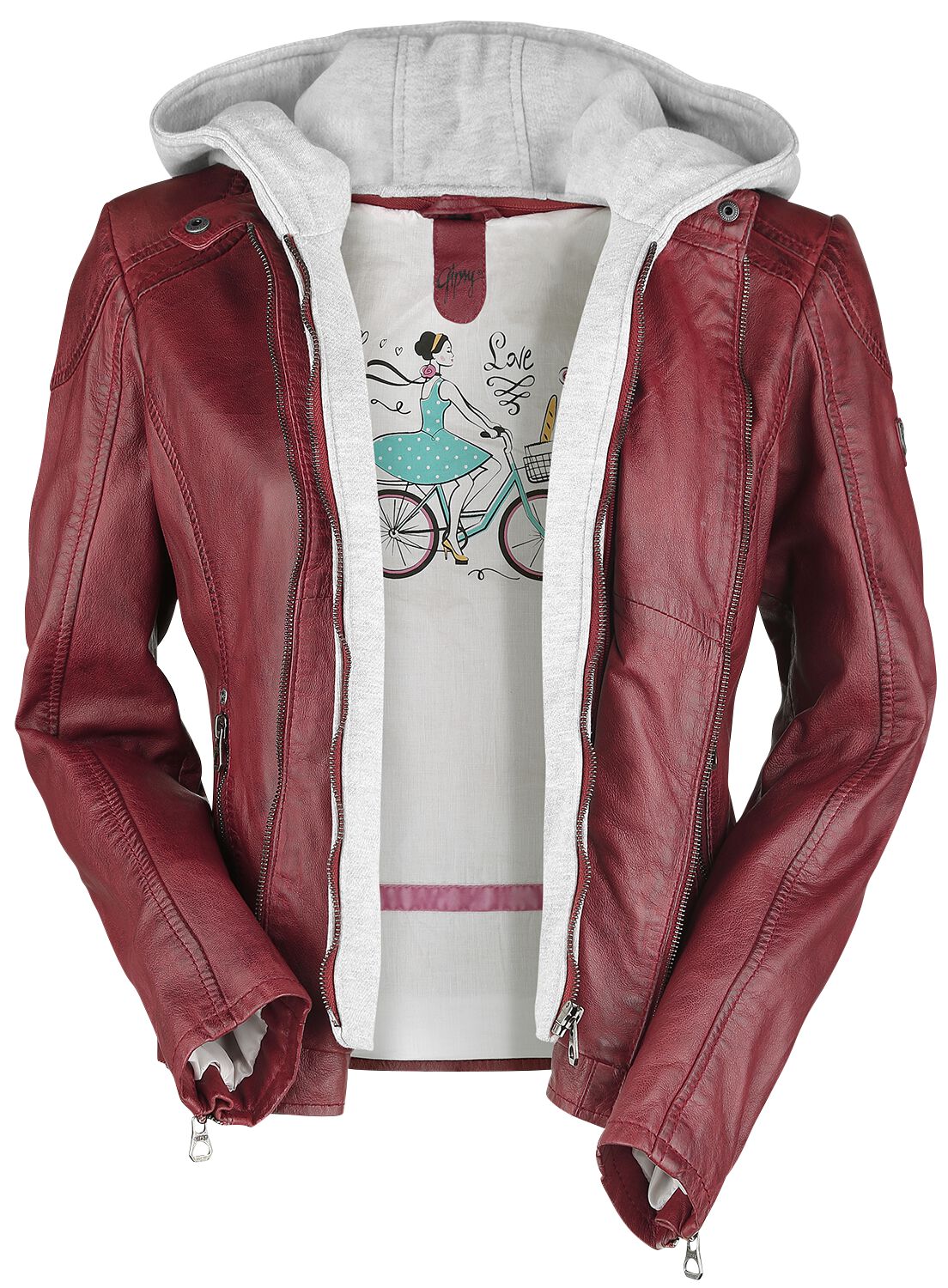 Gipsy Jacke Gipsy Lederjacke Damen Rot Damen Lederjacke GIPSY PGG